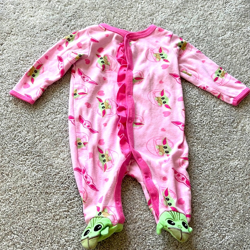 Baby Yoda/ Grogu footie sleep n play-3-6m